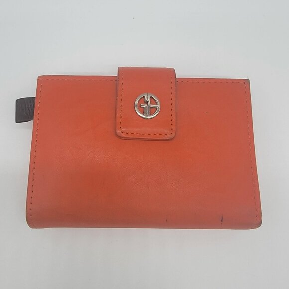 Giani Bernini Wallet Womens ORANGE Softy Leather All In One Read - Picture 1 of 9